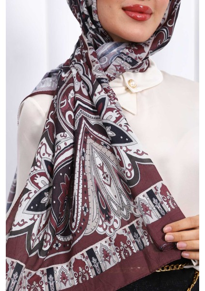Bordo Desenli Kraş Şal fırsatları