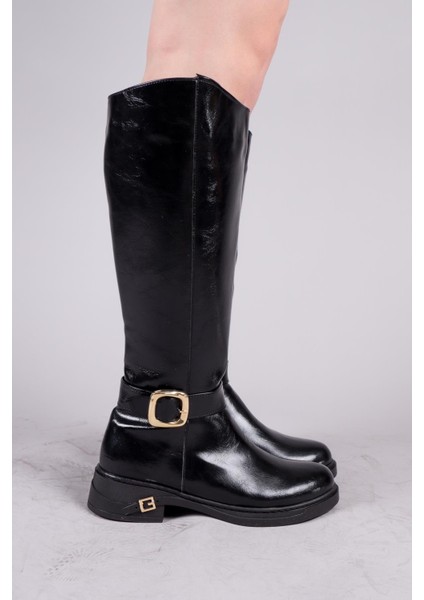 Olabu Gold Tokalı Cilt Düz Çizme Siyah fiyatları