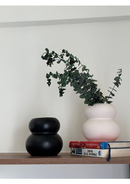 Dekoratif 2’li Vazo Set Siyaz Beyaz Seramik modelleri