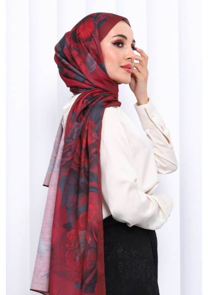 Bordo Desenli Soft Dijital Şal fiyatları