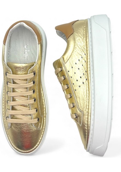 Ravella Hakiki Deri Basic Gold Kadın Sneaker indirimleri