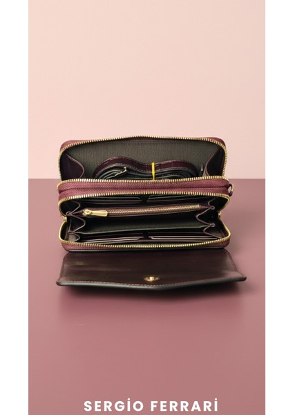 Premium Hakiki Deri Kadın Omuz ve El Çantası | Manyetik Kapaklı Omuz Askılı Çok Bölmeli Şık Tasarım