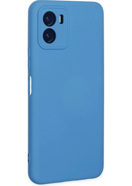 Ieg Vivo Y15S Kılıf Nano Içi Kadife Silikon - Mavi modelleri