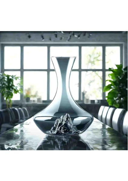 Şarap Şampanya Sürahisi 1300ML Minimalist Tasarımlı Lüks Cam Sürahi Ev Bar Dekarosyonu