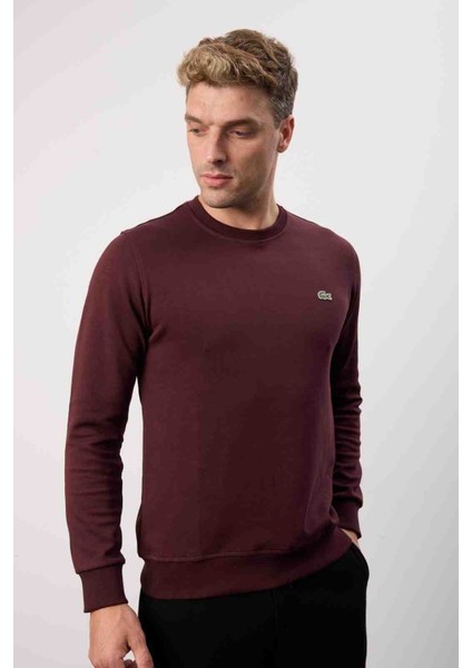 Bisiklet Yaka Bordo Regular Fit Uzun Kol fiyatları