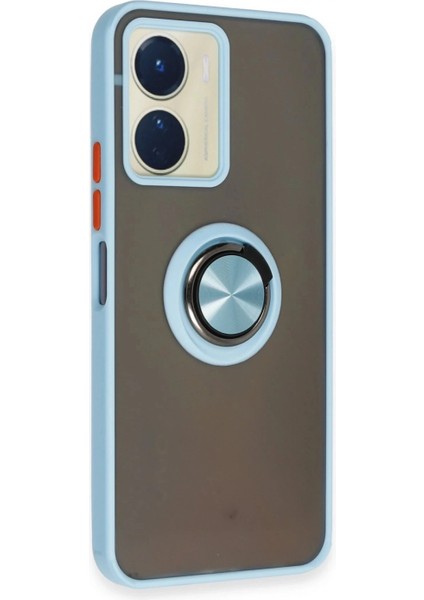 Ieg Vivo Y16 Kılıf Montreal Yüzüklü Silikon Kapak - Buz Mavi fiyatları