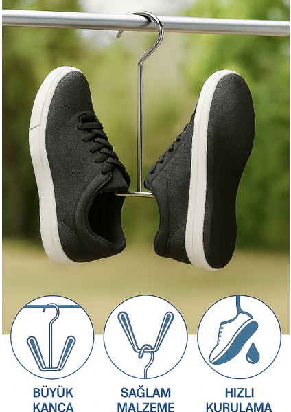 Ayakkabı Kurutma Askısı – Çift Taraflı Paslanmaz Çelik Hızlı Kurulama Kancası
