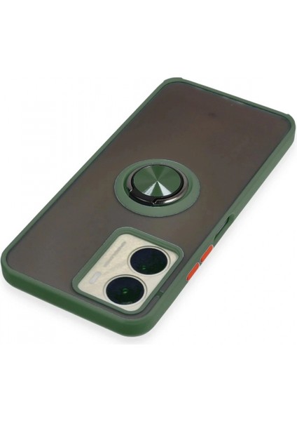 Ieg Vivo Y16 Kılıf Montreal Yüzüklü Silikon Kapak - Yeşil fırsatları