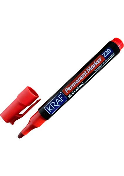 Kraf Permanent Markör Yuvarlak Uc 220 Kırmızı (Koli Kalemi)