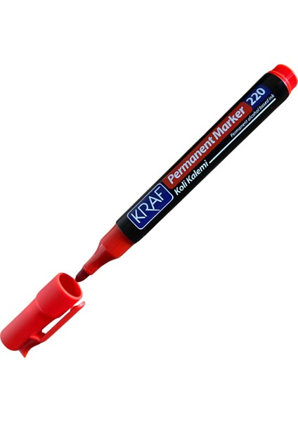 Kraf Permanent Markör Yuvarlak Uc 220 Kırmızı (Koli Kalemi) fiyatları