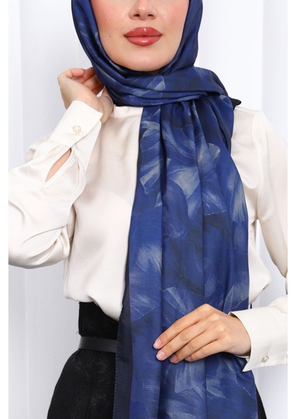 Lacivert Desenli Soft Dijital Şal fırsatları