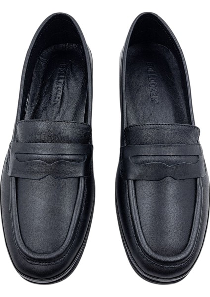 B260700 Iç Dış Hakiki Yumuşak Deri Kadın Siyah Renk Makosen Ayakkabı modelleri