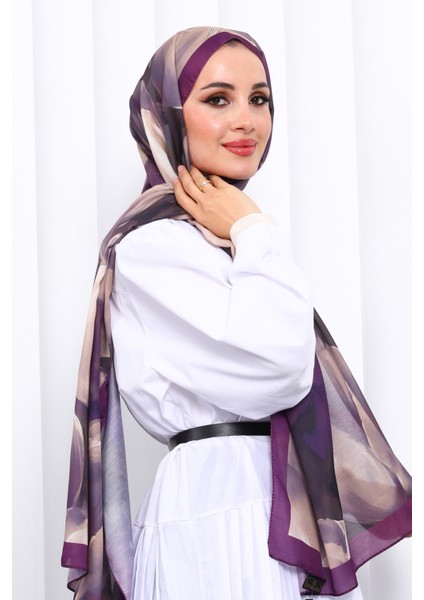 Mor Desenli Soft Dijital Şal fiyatları