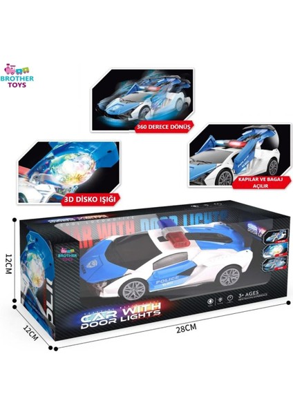 3D Disko Işıklı ve Müzikli 360 Derece Dönebilen Bugatti Pilli Oyuncak Çarp Dön Araba fiyatları