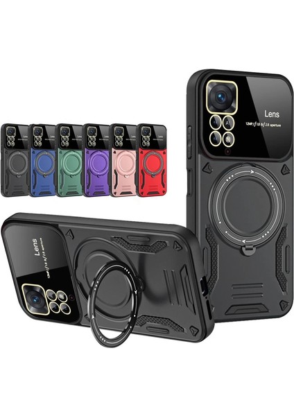 Xiaomi Redmi Note 12 Pro 4g Kılıf Joy Lens Standlı Kapak - Siyah fiyatları