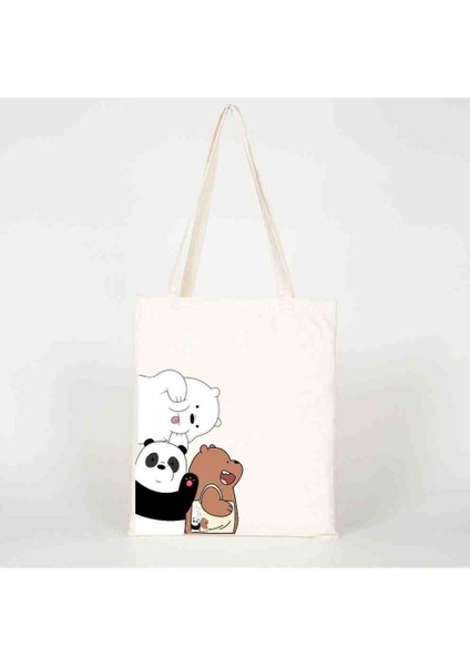 Kafadar Ayılar Baskılı Çanta