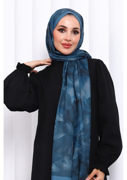 Petrol Yeşili Desenli Soft Dijital Şal fiyatları