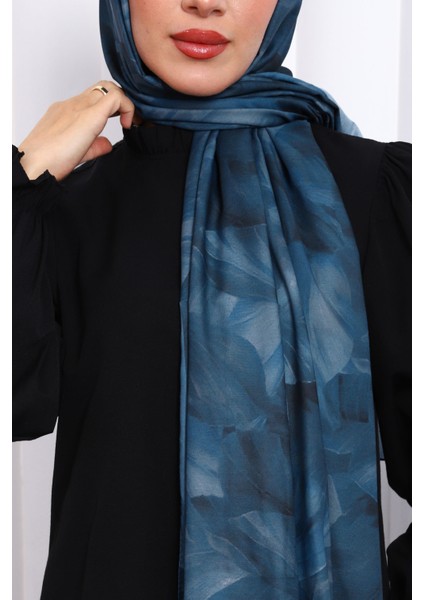 Petrol Yeşili Desenli Soft Dijital Şal fırsatları