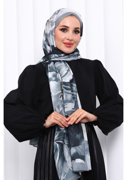 Füme Desenli Soft Dijital Şal modelleri