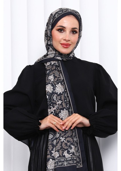 Siyah Desenli Soft Dijital Şal modelleri