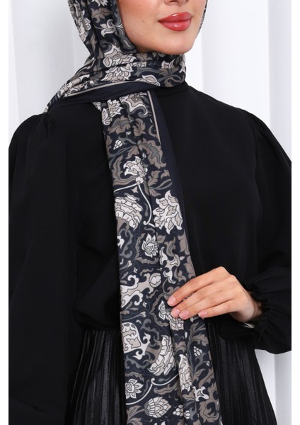 Siyah Desenli Soft Dijital Şal fırsatları