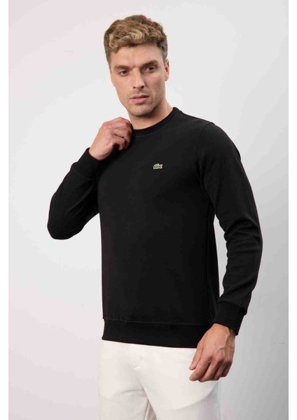 Bisiklet Yaka Regular Fit Siyah Uzun Kol fırsatları