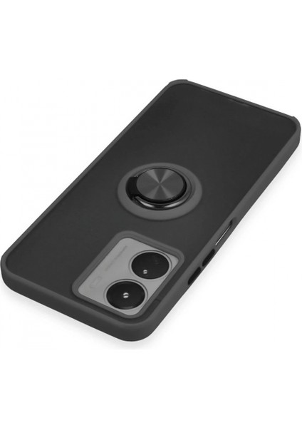 Ieg Vivo Y16 Kılıf Montreal Yüzüklü Silikon Kapak - Siyah fırsatları