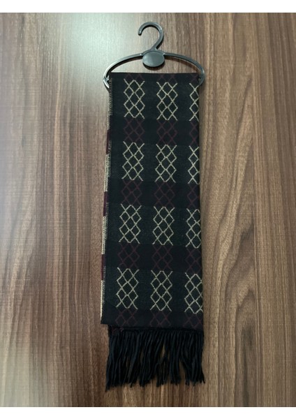 Unisex Floş Yün Desenli Şal Atkı (190 Cm) fiyatları