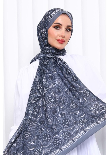 Füme Desenli Soft Dijital Şal