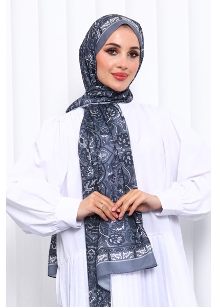 Füme Desenli Soft Dijital Şal modelleri