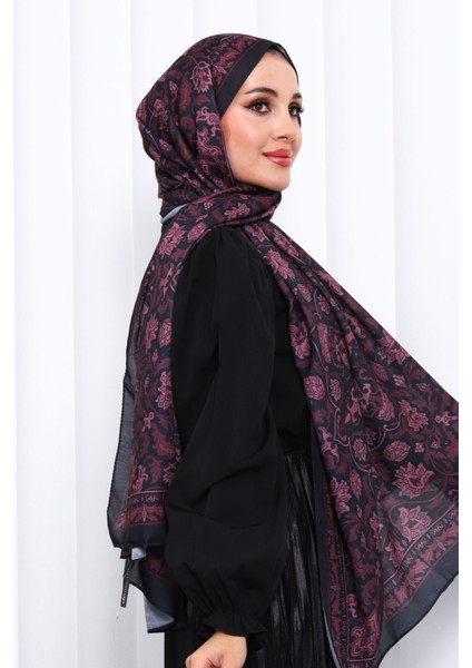 Bordo Desenli Soft Dijital Şal fiyatları