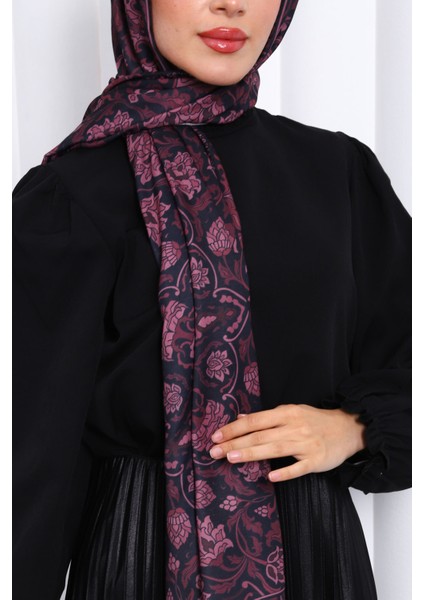 Bordo Desenli Soft Dijital Şal fırsatları