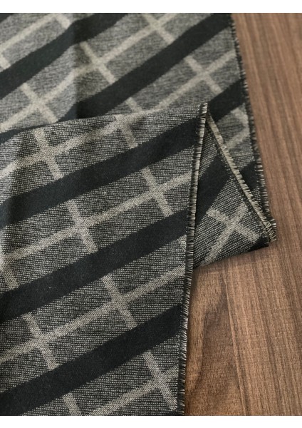 Unisex Floş Yün Desenli Şal Atkı (190 Cm) fırsatları