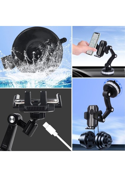 Buffer® Jel Vantuzlu Cama Takılabilen Güçlü 360 Derece Dönebilen Ayarlanabilir Araç Içi Vantuzlu Telefon Tutucu fiyatları