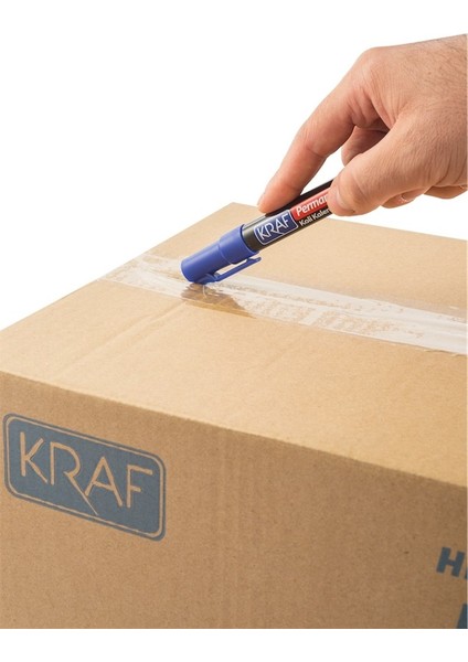 Kraf Permanent Markör Yuvarlak Uc 220 Mavi (Koli Kalemi) fiyatları