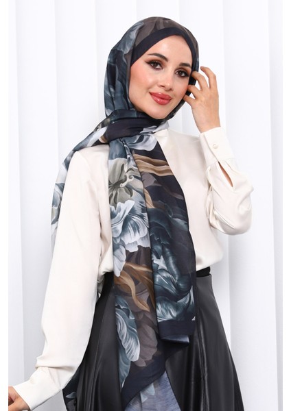 Zümrüt Yeşili Desenli Soft Dijital Şal fırsatları