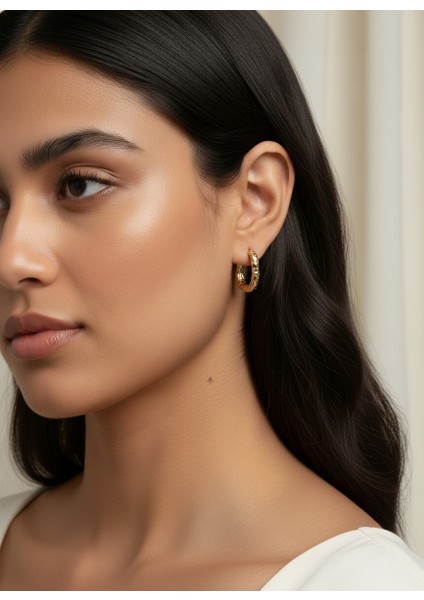 Çelik Pit Gold Küpe