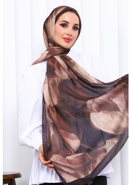 Siyah Desenli Soft Dijital Şal