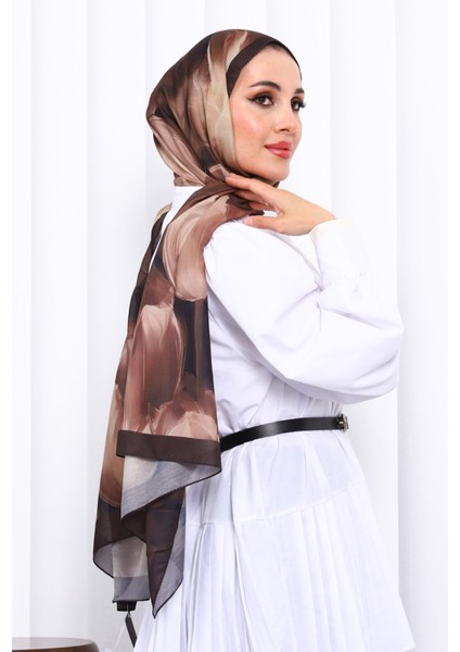 Siyah Desenli Soft Dijital Şal modelleri