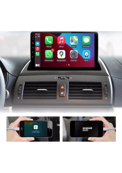 Bmw X3 E83 2003-10 9" Uyumlu Android Multimedia Gerçek 4/64 Kablosuz Carplay Geri Görüş Kameralı modelleri