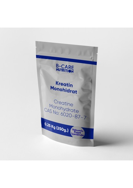 Kreatin Monohidrat (Creatine Monohydrate) 0.25 kg (250G.) Toz Aromasız-Katkısız Hammadde