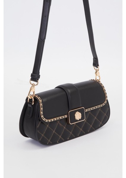 Toka Detay Kadın Omuz Çantası 930387 Siyah