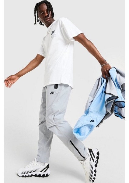 Tech Sportswear Fleece Woven Open-Hem Gri Erkek Eşofman Altı indirimleri