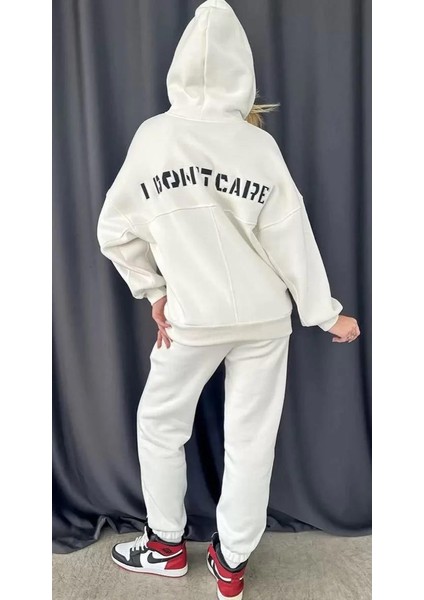 Nakış Işlemeli Üç Iplik Sweat Takım- Beyaz indirimleri