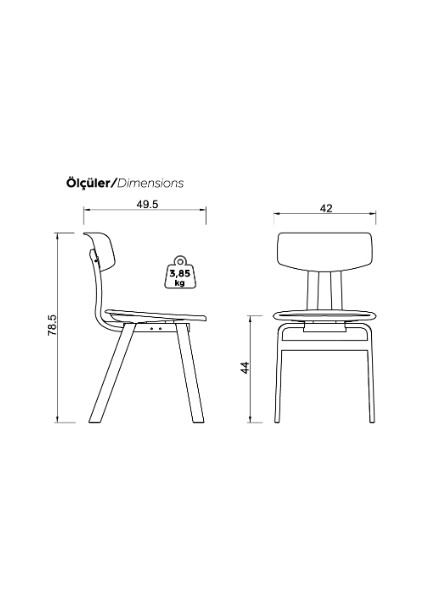 Axis Plastik Sandalye Iç ve Dış Mekan Uyumlu - Modern ve Şık Görünüm -Uv Dayanıklı Tasarım - Istiflenebilir - Zarif Görüntüsü Ile Bahçe Tasarımınızı Tamamlayın. fiyatları