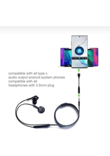 Type-C Adaptörlü Kablolu Kulaklık