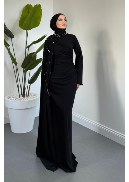 Astana Yandan Taşlı Abiye Siyah fiyatları