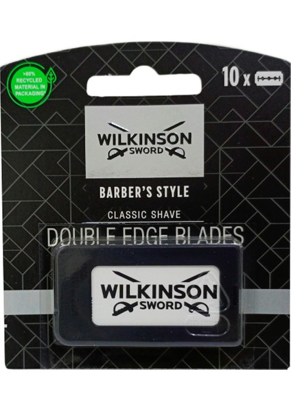 Wilkinson Classic Tıraş Makinesi 5 Adet Jilet Ile Birlikte, Barber's Style 10'lu Jilet Tıraş Seti