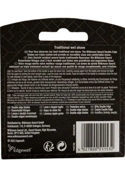 Wilkinson Classic Tıraş Makinesi 5 Adet Jilet Ile Birlikte, Barber's Style 10'lu Jilet Tıraş Seti