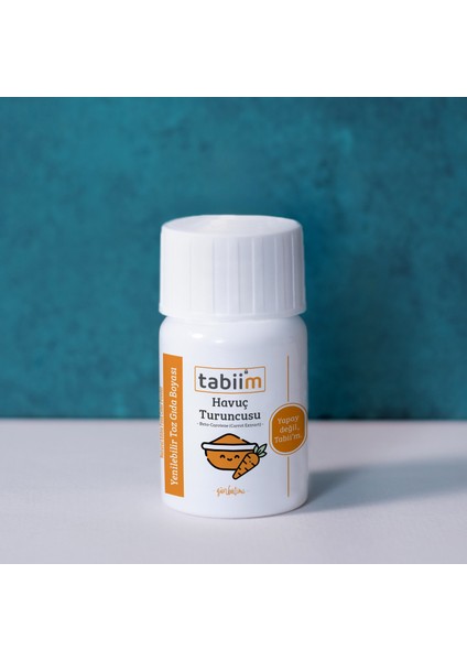 Tabii’m Yenilebilir Toz Gıda Boyası Havuç Turuncusu 10 gr